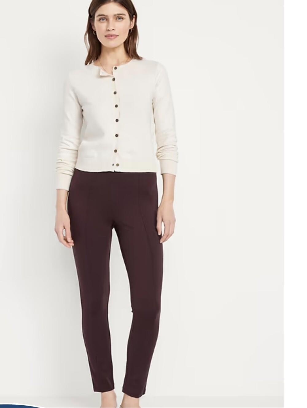 Old Navy Women's Plum Straight-Leg Ponte Leggings